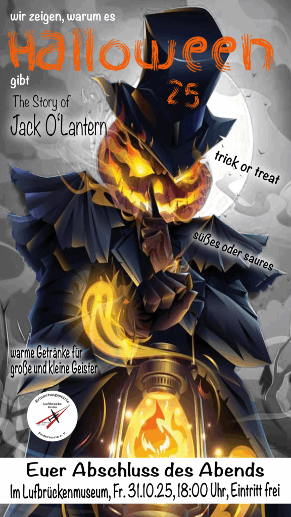 Plakat "Halloween im Luftbrückenmuseum"